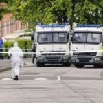 Army technical officers carried out a controlled explosion on