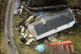 Murder scene..aerial shot Denis Donaldson's Donegal cottage