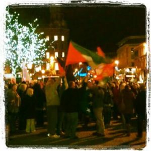 Pro-Palestinian rally this evening in Belfast in December 2012
