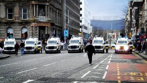 Police out in force for Union Flag protest