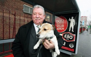 SDLP councillor Pat McCarthy with his dog Jack at the counci
