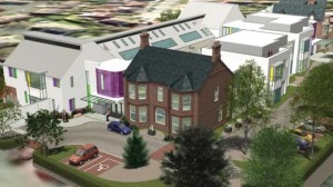 A model of how the new NI Hospice in Belfast would look like after a £11 million rebuild