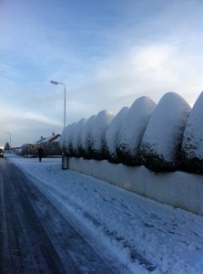 Heavy overnight flurry of snow in Glengormley, Co Antrim