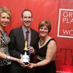 Power NI employees Ashleigh Best, Ian Halliday and Gillian McAuley.