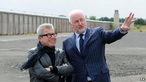Architect Daniel Libeskind and Terence Brannigan at the maze prison