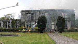 Ov er 80 firefighters tackle blaze at Co Down stately home