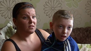 LUCKY TO BE ALIVE: Aisling Campbell and her disabled son Pearse who were rescued from a house fire
