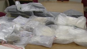 Some of the drugs worth of millions of pounds taken off the streets of Northern Ireland by the PSNI