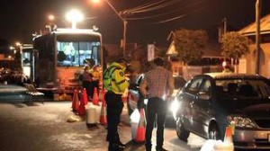 Police around the world mount weekend checkpoints to search coaches for drink