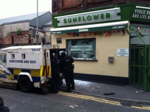 The Sunflower Bar in Belfast city centre whicih was attacked on Friday night