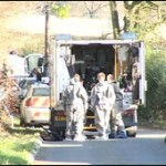 Army bomb squad make safe a CIRA mortar launching tube in Lurgan in 2007