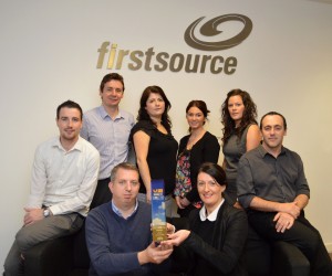 Employees from Firstsource Solutions pick up Business Eye’s Employer of the Year at a recent awards gala. The company, 