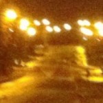 The scene of the bus alert on Wednesday night