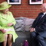The Queen with Irish President Michael D Higgins during her visit to the Republic in 2011