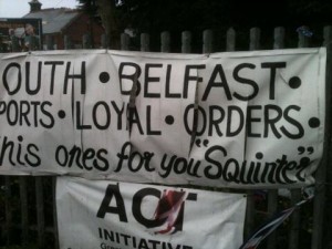 Cop stabbed in the face after banner at Twaddell Avenue camp attacked by republican youth with Stanley knife