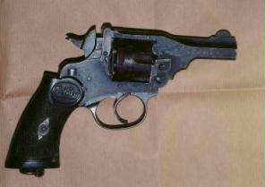 The Webley revolver found by police in Co Tyrone after stopping a car with four dissidents on board
