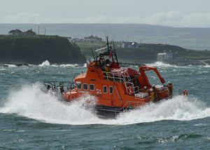 Portrush RNLI's all-weather lifeboat at sea. Pic: Courtesy of RNLI and Colin Watson