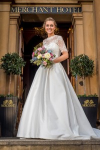 WEDDING SHOWCASE… Style Academy model, Sarah Ennis dons a beautiful wedding gown ahead of The Merchant Hotel’s exclusive Wedding Showcase event on Sunday March 9. 