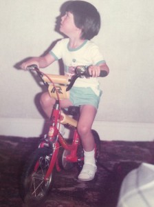 Cool FM's Pete Snodden on his little bike