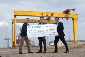 Launching the innovative new company are (l-r) CoFunder (NI) Ltd directors Michael Faulkner, Gavin Gallagher and Aidan Doherty.