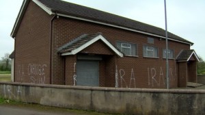Republican graffiti daubed on Co Antrim Orange Hall overnight