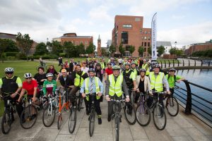 Transport Minister Danny Kennedy joined over 250 commuters who took part in Bike to Work Day this morning 