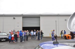 Disappointed fans stand at the entrance to motor show. PIC: TIM HEDGLEY,