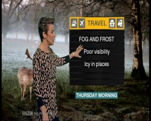 BBC NI weather presenter Cecilia Daly warns of black ice and fog for commuters