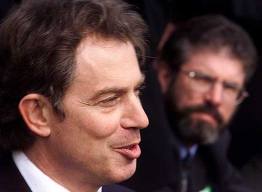 Tony Blair with Sinn Fein president Gerry Adams