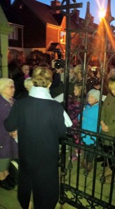 Parishoners packed the gates of St Peter's Cathedral in support of Fr Dallat