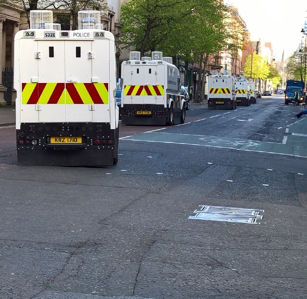 Police deploying in Belfast this morning ahead of republican an loyalist parades