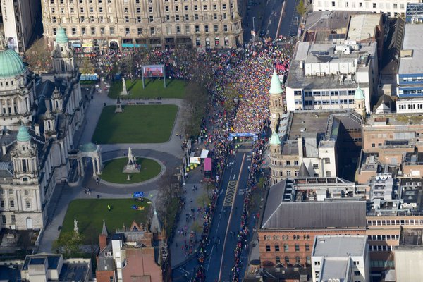 A view from the skies above from the PSNI's helicopter