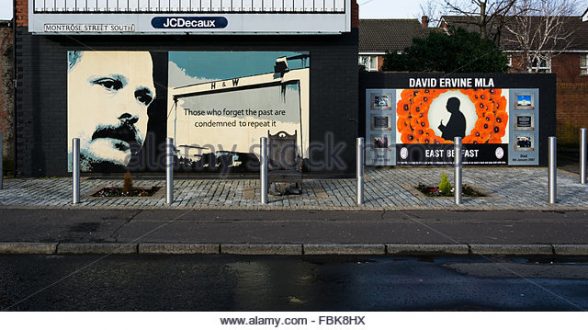 The David Ervine memorial in east Belfast to the former PUP leader