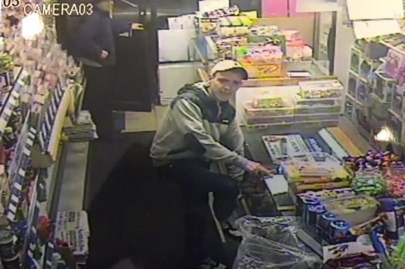 Police issue CCTV of thug Louis 'Luger' Maguire Jnr buying cigarettes after murdering Eamonn Ferguson with a claw hammer