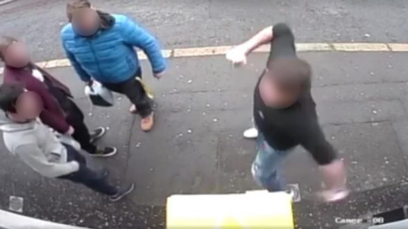 Thug caught on camera punching a defibrillator in east Belfast