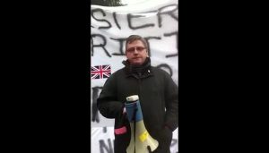Jim Dowson was arrested on Friday over flag protests
