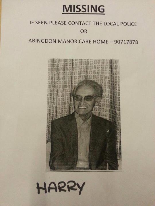 Missing nursing home patient 'Harry'