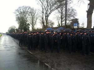Gardai attend to funeral to murdered colleague Adrian Donohoe