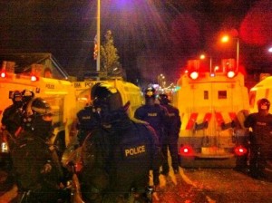 Police come under attack for a sixth night in east Belfast