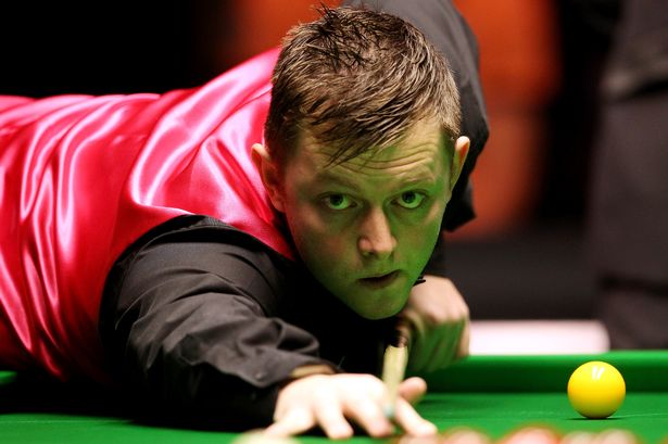 Northern Ireland's Mark Allen in action at the Masters Snooker