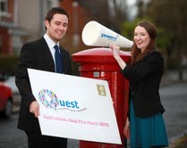 Neil Coleman and Michelle Carson from Power NI announce 2013 ‘Quest’ new community energy saving champions