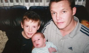 Stephen McFaul with sons Dylan and baby Jake