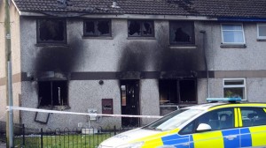 Homes attacked in Antrim estate by gang