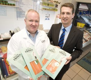 Crawford Ewing, Director of Ewing’s Seafood, and Barry McBride, Invest NI’s Executive Director of International Business.