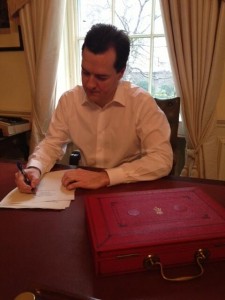 Chancellor George Osborne puts finishing touches to his 2013 budget