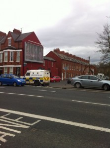 Homes evacuated at Artana Street on the Ormeau Road during  security alert