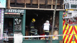 Fire crews investigate the cause of a blaze on the Lisburn Road on Sunday
