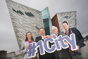 Moira Loughran, Invest Northern Ireland, David Gavaghan, Chief Executive Titanic Quarter Ltd, Belfast City Councillor Tom Ekin and Orlaith Adams, Belfast Media Group.