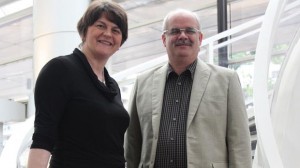 Enterprise Minister Arlene Foster and IBC Trading MD Iain Wilson