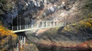 An artist's impression of how Gobbins cliff path will look like after a £6m upgrade
